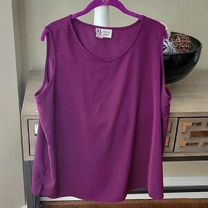 Maggie Sweet Purple Sleeveless Blouse 1X